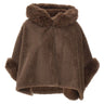 LIU-JO Poncho con cappuccio BROWN Donna 