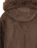 LIU-JO Poncho con cappuccio BROWN Donna 