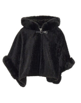 LIU-JO Poncho con cappuccio BLACK Donna 