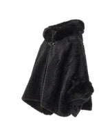 LIU-JO Poncho con cappuccio BLACK Donna 