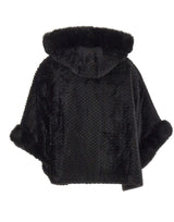 LIU-JO Poncho con cappuccio BLACK Donna 