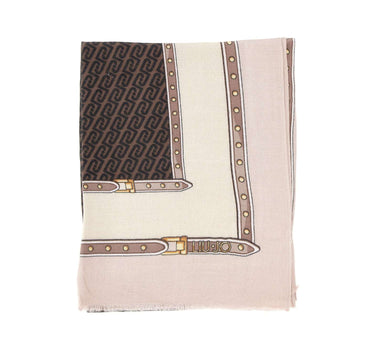 LIU-JO Stola con logo monogram BROWN Donna 