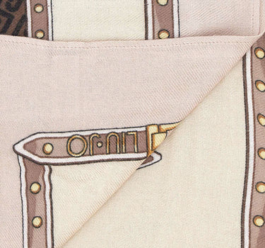 LIU-JO Stola con logo monogram BROWN Donna 