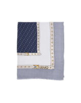LIU-JO Stola con logo monogram BLUE Donna 