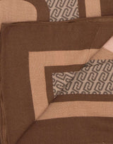 LIU-JO Foulard con logo monogram BROWN Donna 