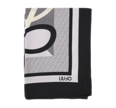 LIU-JO Foulard con logo monogram GREY Donna 