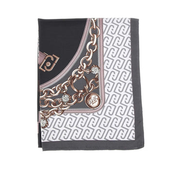 LIU-JO Foulard con stampa cinture BLACK Donna 