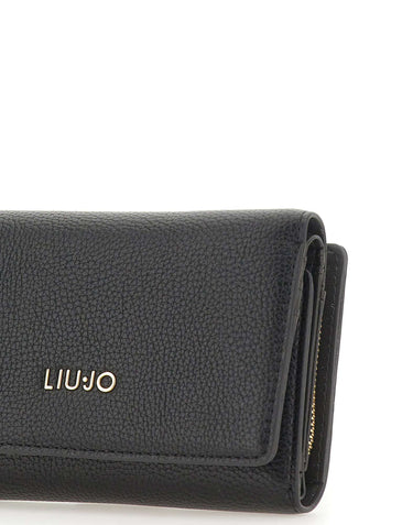 LIU-JO Portafogli "Caliwen" con zip e patta BLACK Donna 