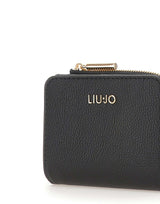 LIU-JO Portafogli "Caliwen" piccolo con patta e zip BLACK Donna 