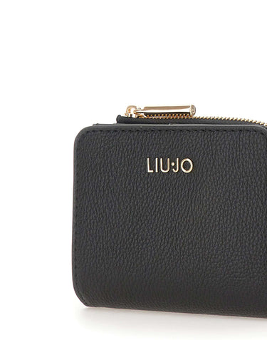 LIU-JO Portafogli "Caliwen" piccolo con patta e zip BLACK Donna 