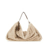 LIU-JO Borsa a spalla grande in ecopelliccia BEIGE Donna 