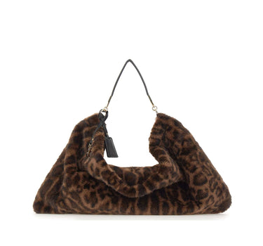 LIU-JO Borsa a spalla in ecopelliccia maculata BROWN Donna 