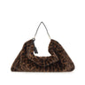 LIU-JO Borsa a spalla in ecopelliccia maculata BROWN Donna 