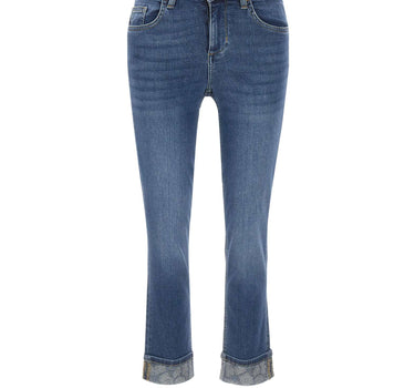 LIU-JO Jeans "Monroe" con strass BLUE Donna 