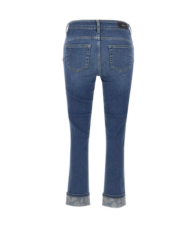 LIU-JO Jeans "Monroe" con strass BLUE Donna 