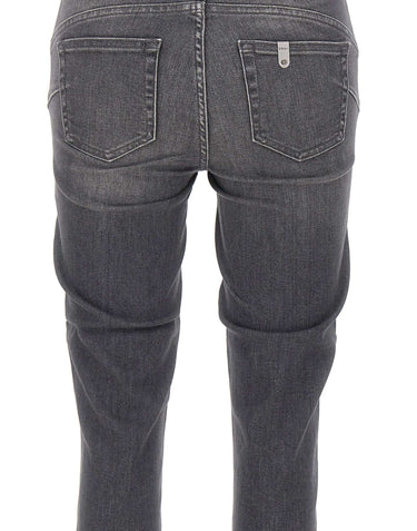 LIU-JO Jeans "Monroe" con strass GREY Donna 