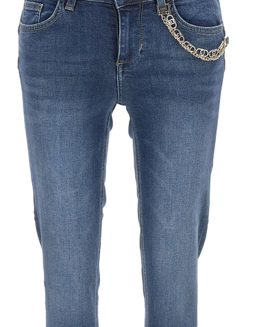 LIU-JO Jeans "Monroe" con catena BLUE Donna 