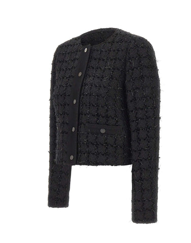 LIU-JO Giacca in bouclé BLACK Donna 