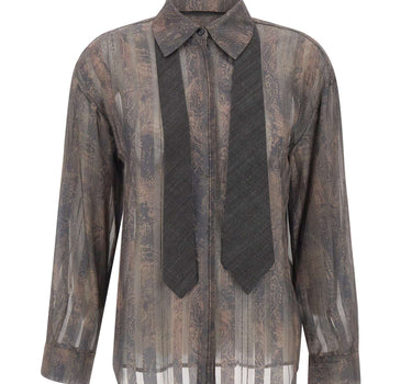 LIU-JO Camicia stampata con cravatta MULTICOLOR Donna 