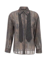 LIU-JO Camicia stampata con cravatta MULTICOLOR Donna 