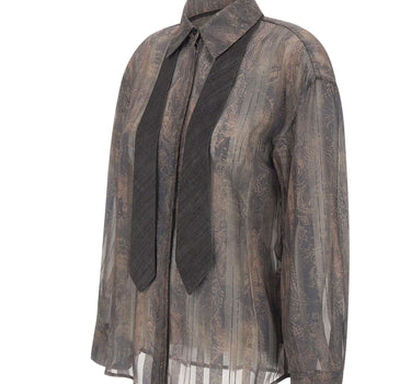 LIU-JO Camicia stampata con cravatta MULTICOLOR Donna 