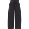 LIU-JO Jeansi balloon con cintura ricamata BLACK Donna 