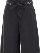 LIU-JO Jeansi balloon con cintura ricamata BLACK Donna 