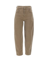 LIU-JO Jeans balloon con strass BROWN Donna 