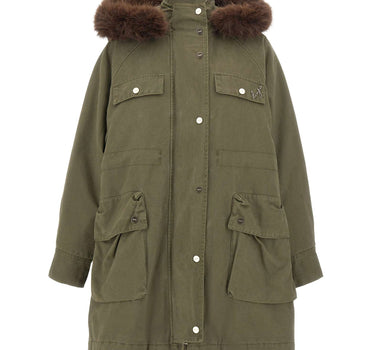 LIU-JO Parka in cotone con inserti in ecopelliccia GREEN Donna 