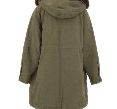 LIU-JO Parka in cotone con inserti in ecopelliccia GREEN Donna 