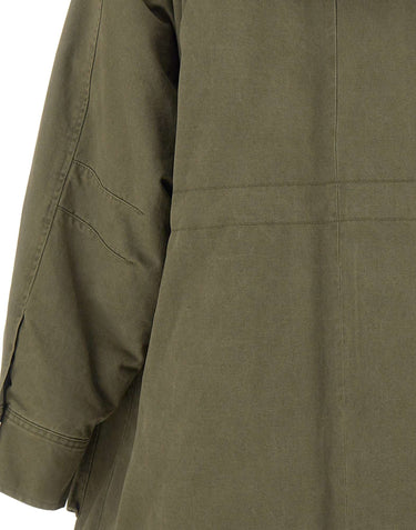 LIU-JO Parka in cotone con inserti in ecopelliccia GREEN Donna 