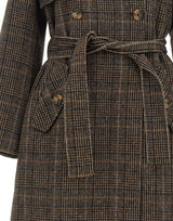 LIU-JO Cappotto in lana principe di Galles BROWN Donna 