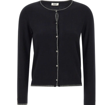 LIU-JO Cardigan con profili in lurex BLACK Donna 