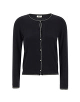 LIU-JO Cardigan con profili in lurex BLACK Donna 