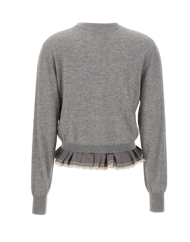 LIU-JO Cardigan con dettaglio lingerie GREY Donna 