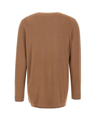 LIU-JO Cardigan con scollo a V e profili in lurex BROWN Donna 