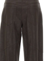 LIU-JO Pantaloni baggy in tessuto spalmato BROWN Donna 