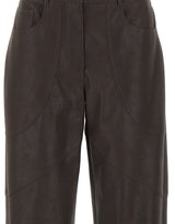 LIU-JO Pantaloni baggy in tessuto spalmato BROWN Donna 