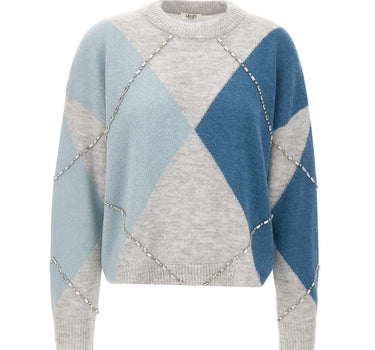 LIU-JO Maglia con ricami gioiello MULTICOLOR Donna 