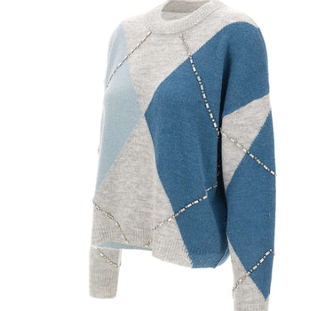 LIU-JO Maglia con ricami gioiello MULTICOLOR Donna 