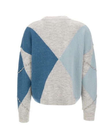 LIU-JO Maglia con ricami gioiello MULTICOLOR Donna 