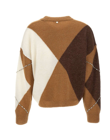 LIU-JO Maglia con ricami gioiello MULTICOLOR Donna 