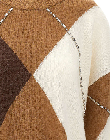 LIU-JO Maglia con ricami gioiello MULTICOLOR Donna 