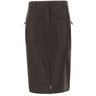 LIU-JO Gonna midi in tessuto spalmato BROWN Donna 