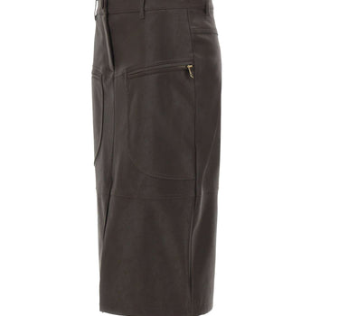 LIU-JO Gonna midi in tessuto spalmato BROWN Donna 