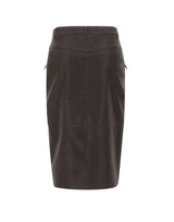 LIU-JO Gonna midi in tessuto spalmato BROWN Donna 