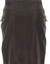 LIU-JO Gonna midi in tessuto spalmato BROWN Donna 