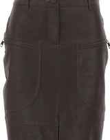 LIU-JO Gonna midi in tessuto spalmato BROWN Donna 