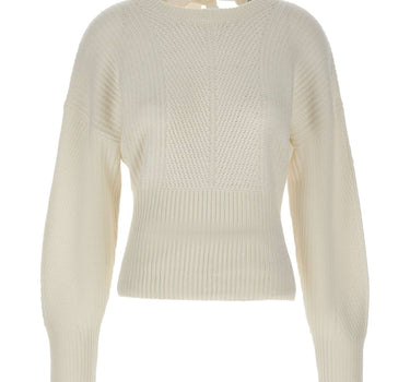 LIU-JO Maglia con fiocco WHITE Donna 