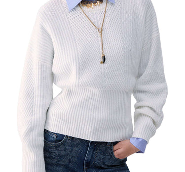 LIU-JO Maglia con fiocco WHITE Donna 